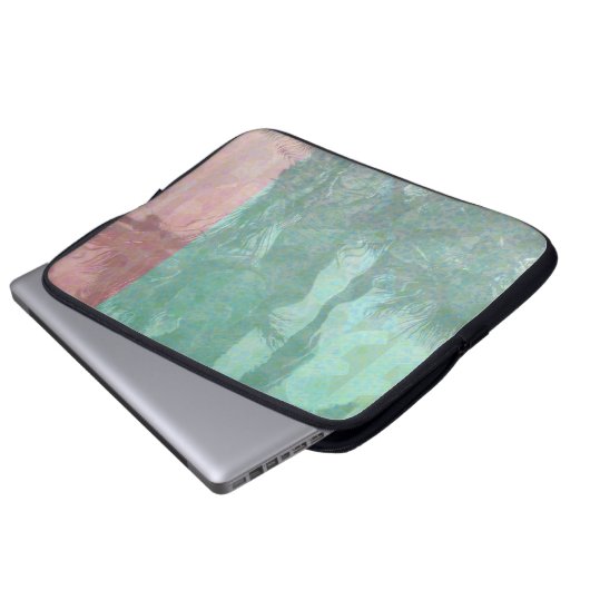 Palm Reflection wird Vintag Laptopschutzhülle (Vorne Knopf)