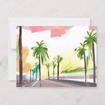 Palm Road | Moderne, moderne Aquarellfarben