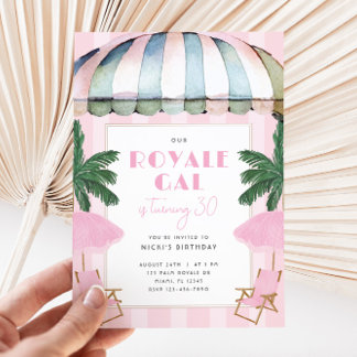 Palm Royale Geburtstagsparty Einladung