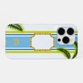 Palm Royale Poolside Blue Personalisierte Handyhül iPhone Hülle (Rückseite (Horizontal))