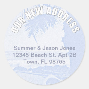 Palm Scene neue Adresse Runder Aufkleber