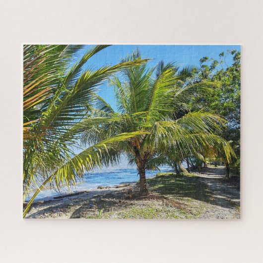 Palm-Shaded Path Along Amatique Bay Puzzle (Horizontal)