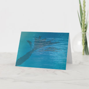 Palm Shadow im Pool Feiertagskarte