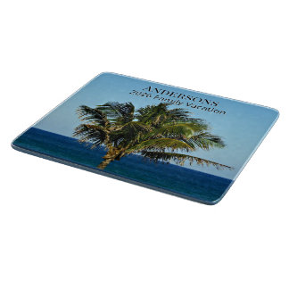 Palm Shore Reflections | Familienname und Reisejah Schneidebrett