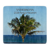 Palm Shore Reflections | Family Name & Trip Year Schneidebrett (Vorderseite)