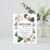 Palm Sie bindet den Knoten Bridal Dusche Einladung (Stehend Vorderseite)