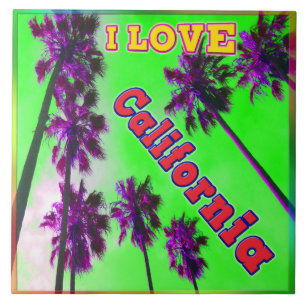 "Palm Sky: I LIEBE California 2" Tile Fliese