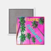 "Palm Sky: I LIEBE California 3" Magnet (Vorderseite/Rückseite)