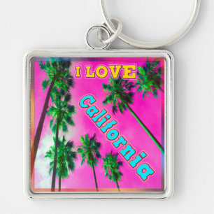 "Palm Sky: I LIEBE California 3" Schlüsselanhänger
