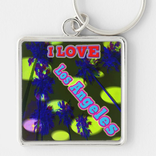 "Palm Sky: I LIEBE Los Angeles 3" Schlüsselanhänge Schlüsselanhänger (Vorne)
