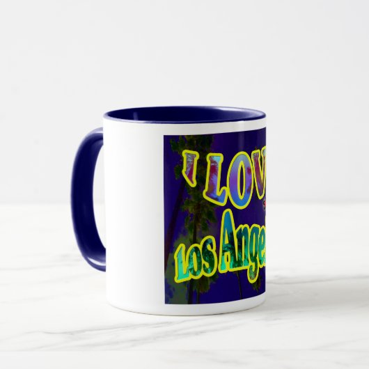 "Palm Sky: I LIEBE Los Angeles 4" Cup Tasse (Vorderseite Links)