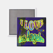 "Palm Sky: I LIEBE Los Angeles 4" Magnet (Vorderseite/Rückseite)