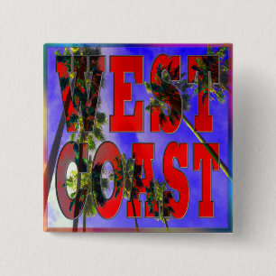 "Palm Sky: West Coast" Knopf Button