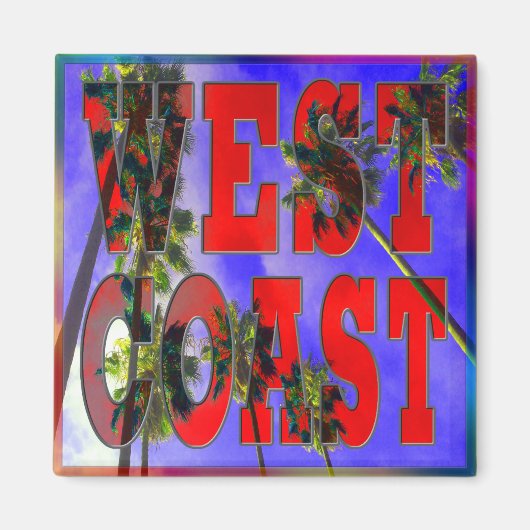 "Palm Sky: Westküste" Magnet (Vorne)