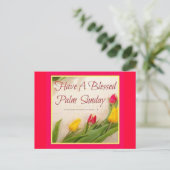 Palm Sonntag, Blume Postkarte (Stehend Vorderseite)