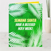 Palm Sonntag, Heilige Woche & Ostern auf Spanisch Karte (Vorderseite)