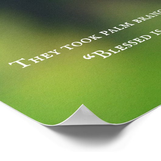 Palm Sonntag in Green Poster (Ecke)