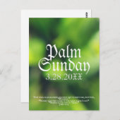 Palm Sonntag in Green Postkarte (Vorne/Hinten)
