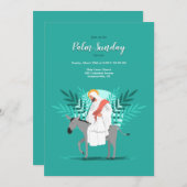 Palm Sonntagseinladung Einladung (Vorne/Hinten)