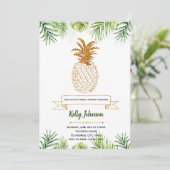 Palm Spring Dusche Party Einladung (Stehend Vorderseite)