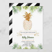 Palm Spring Dusche Party Einladung (Vorne/Hinten)