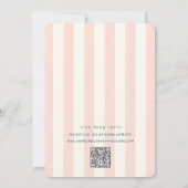 Palm Spring Green Pink Hand gezeichnete Hochzeit Einladung (Rückseite)