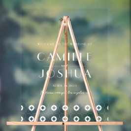 Palm Spring Retro Hochzeit Akryllische Begrüßungsz Acrylschild