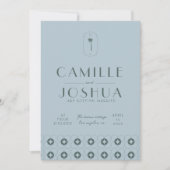 Palm Spring Retro Hochzeit Einladung (Vorderseite)