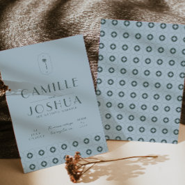 Palm Spring Retro Hochzeit Einladung