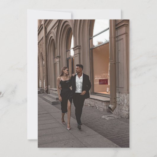 Palm Spring Retro Hochzeit Einladung (Rückseite)