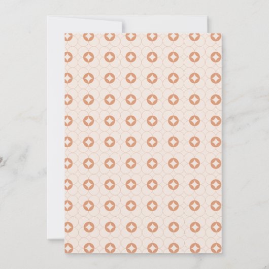 Palm Spring Retro Hochzeit Einladung (Rückseite)