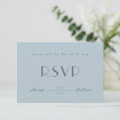 Palm Spring Retro Wedding RSVP Card Karte (Stehend Vorderseite)