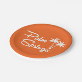 Palm- Springmitte- des jahrhundertsmoderner Pappteller (Schrägansicht)