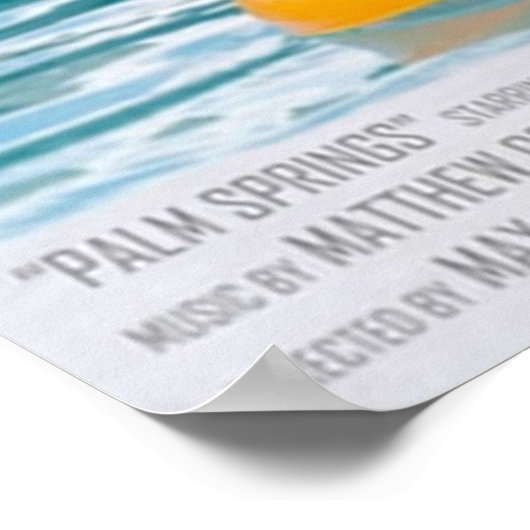 Palm Springs 2020 Film Poster (Ecke)