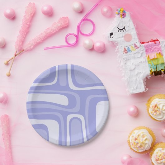 Palm Springs Abstrakter Pattern Lavendel Lila Pappteller (Party)