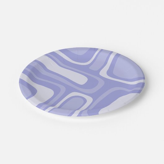 Palm Springs Abstrakter Pattern Lavendel Lila Pappteller (Schrägansicht)