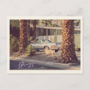 Palm Springs Ansichten im Vintage-Stil Postkarte