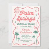 Palm Springs Bachelorette Einladung (Vorderseite)
