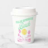 palm springs bachelorette party retro desert pappbecher (Rückseite)