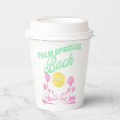 palm springs bachelorette party retro desert pappbecher (Vorderseite)