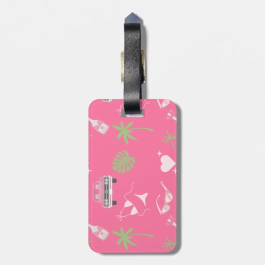 Palm Springs Bachelorette Personalisierte Gepäckma Gepäckanhänger (Rückseite vertikal)