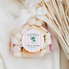 Palm Springs Bachelorette Runder Aufkleber