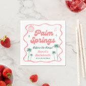 Palm Springs Bachelorette Serviette (Beispiel)