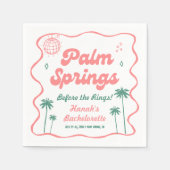 Palm Springs Bachelorette Serviette (Vorderseite)