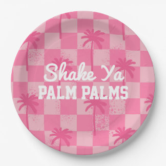 Palm Springs Bachelorette Shake Ya Palm Palm Plate Pappteller