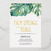Palm Springs Beach Bachelorette Folieneinladung (Vorderseite)