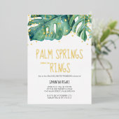 Palm Springs Beach Bachelorette Folieneinladung (Stehend vorne)
