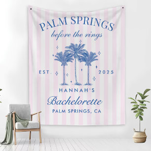 Palm Springs Before The Rings Blaues Junggesellinn Fleecedecke