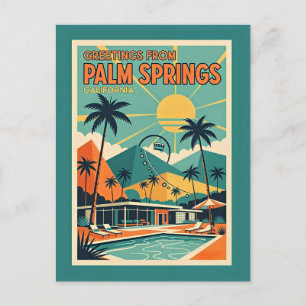 Palm Springs CA Mid-Century-Modern Postkarte
