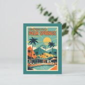 Palm Springs CA Mid-Century-Modern Postkarte (Stehend Vorderseite)